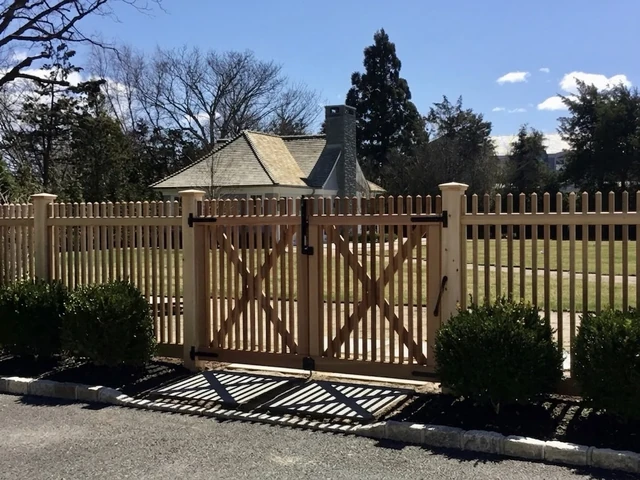 Custom Cedar Fence & Double Gate in Southampton, New York