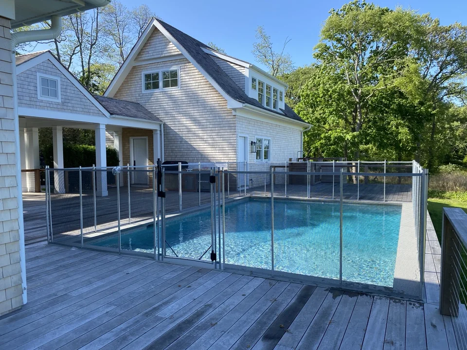 4' Guardian Vanishing Waterfront Pool Fence — Bellport, NY