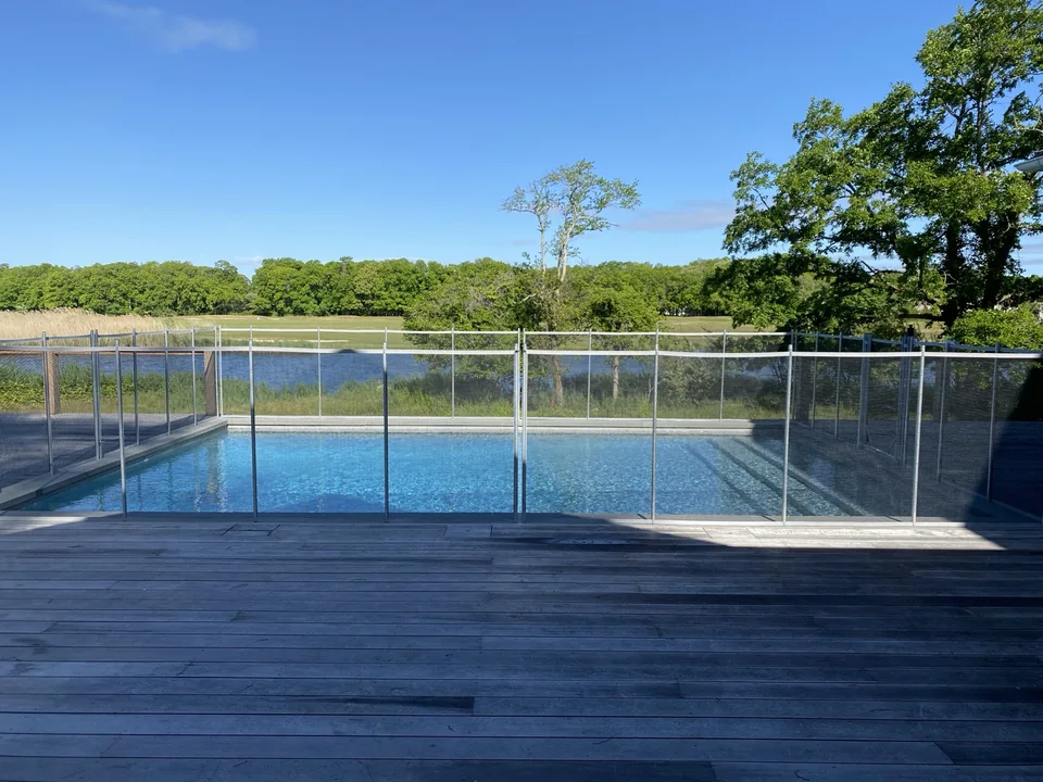 4' Guardian Vanishing Waterfront Pool Fence — Bellport, NY