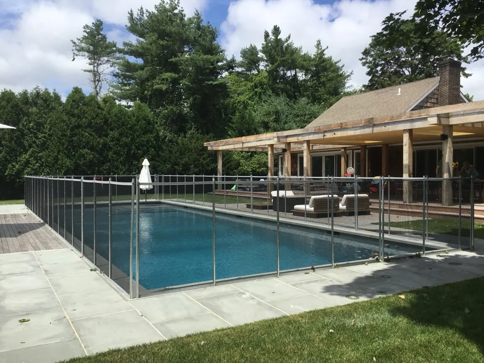 4' Guardian Vanishing Pool Fence in Bridgehampton, NY