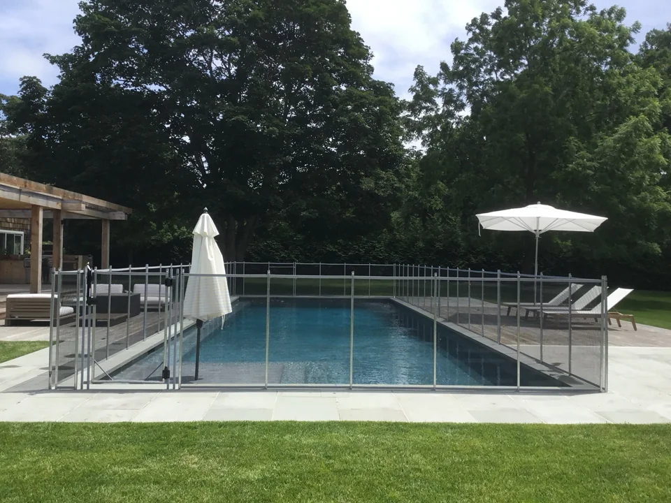 4' Guardian Vanishing Pool Fence in Bridgehampton, NY