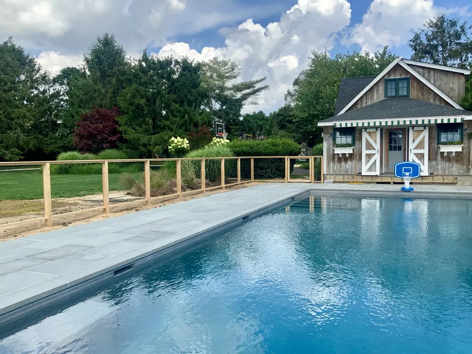 Custom Cedar pool fence option in Suffolk County